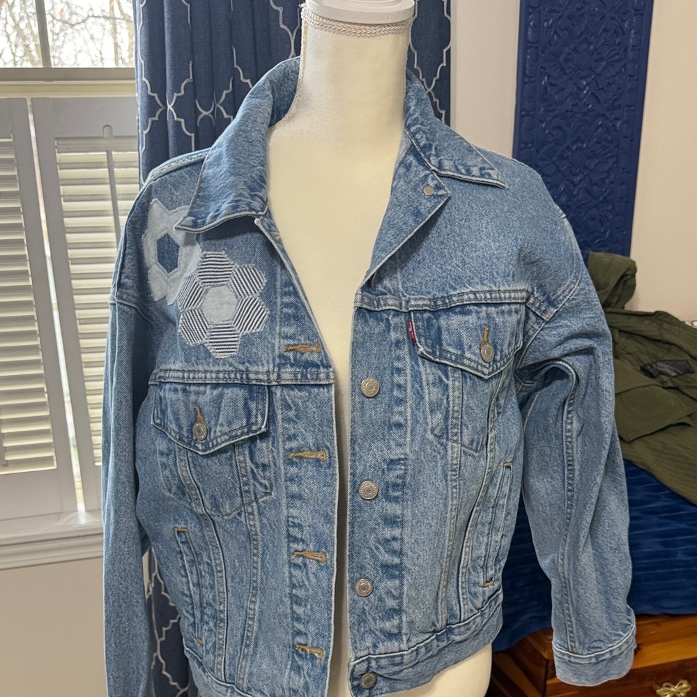 Levi's Premium Blue Denim with Brown Leather Patch